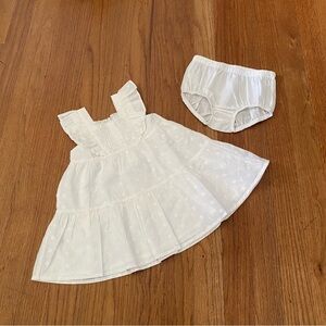 First Impressions Smocked Eyelet Ruffle Dress Set